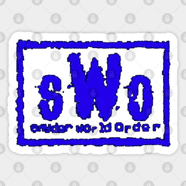 Snyder World Order (sWo - Blue Logo) Sticker by Fozzitude